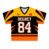 Áo thun thể thao màu CAM BLAZE Degrey Jersey 84 cổ tim - JERBLACAM