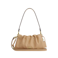 精選★COACH Faye 26 Logo字母徽標拉繩磁扣開合 牛皮革 中號 女款雲朵包手提單肩包 CV529【母親節禮物★菲尼斯 國際精品3折起 春夏新品 換季下殺】
