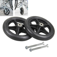 2PCS 7 Inch Diameter 8MM Wheelchair Casters Small Cart Rollers Chair Wheelchair Front Wheel Wheelchair Casters Replace