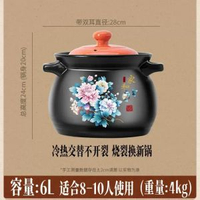 家用廚房精美中式風格實惠耐高溫干燒不裂厚底砂鍋電磁爐石鍋湯煲 湯鍋 煲湯 瓦煲
