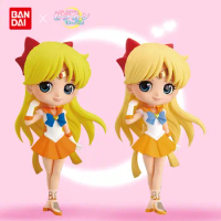 Bandai Sailor Moon Model Qposket Toys Super Sailor Venus Minako Aino Ver.A Moon Anime Action Figures Model Assembly Toy Gift