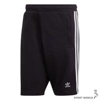 【下殺】Adidas 短褲 男裝 拉鍊口袋 棉 黑【運動世界】IA6351
