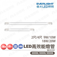 🚚〖億光/整箱更優惠 〗💡含稅 T8 LED 直燈管2尺9W / 4尺18W 全電壓  玻璃管★光彩UE4-T8-%CNS