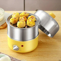Egg Cooker Portable Double Layer Stainless Steel Timer Electric Steamer 220V Household Multi-function Breakfast Steamer