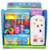 【TDL】粉紅豬小妹佩佩豬廚房冰箱玩具家家酒玩具組白色款 012011