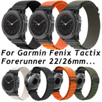 Frosted Nylon Strap for Garmin Fenix 7 6X 6S 6 Pro 5X 5 5S 3HR Sport Watchband for Garmin Band 22mm 26mm Bracelet Accessories