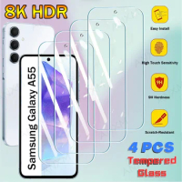 4PCS Screen Protector Tempered Glass for Samsung Galaxy A55 A35 A25 A15 A05 A05S A54 A34 A24 A14 A04 A73 A72 Protective Glass