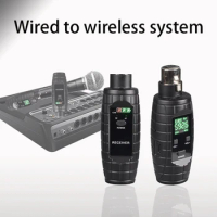 Wireless Microphone System UHF Wireless Transmitter and Receiver Volume Adjustment UHF Wired to Wireless Mic-Converter