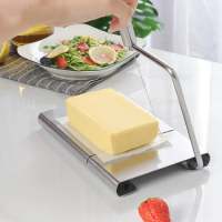Stainless Steel Cheese Slicer Butter Cutting Board Butter Cutter Knife Board Multifunction Cheese Tool Kitchen Accessories