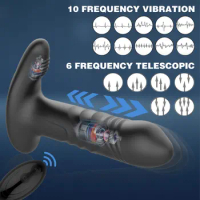Telescopic Prostate Massager Anal Vibrator Male Masturbator Butt Plug Vibrators App Sex Toys For Men Prostate Anus Stimulator