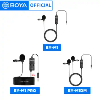 BOYA Condenser Professional Lavalier Lapel Microphone BY-M1/M1PRO/M1DM for PC iphone Camera YouTube Recording Blogger Podcast