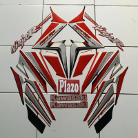 stiker striping body motor ninja r 2011 merah