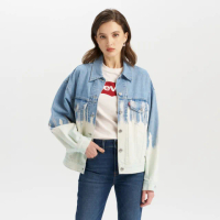 【LEVIS】女款 Performance Cool 牛仔外套 TYPE III 漸層牛仔外套 人氣新品 002Z0-0000