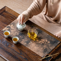 小茶席紗干泡席茶墊子新中式高端禪意雙面隔熱布復古桌布茶布 茶具用品 中式茶具 泡茶具