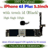 Good Test LogicBoard Full Chips Original Mainboard For IPhone 6S Plus With Fingerprint Touch ID Motherboard Lte Clean iCloud