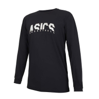 ASICS 男長袖T恤-運動 上衣 訓練 亞瑟士 2063A395-001 黑銀