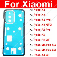 Rear Battery Housing Door Cover Adhesive Glue For Xiaomi Poco X2 X3 X3Pro X3 NFC F2 M4 Pro F3 X4 GT Back Camera Lens Sticker