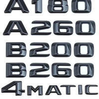 ABS Black Letters Car Trunk Badge A180 A200 A260 B180 B200 B260 Emblem Logo For Mercedes W176 W177 W246 W245 2015 Accessories