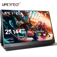 UPERFECT UGame J5 2K 144Hz Gaming Monitor 16.1" Portable Display 100%sRGB w/HDMI USB C For PS5 Steam Deck Switch XBOX Laptop PC