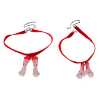 Bloody Hand/Foot Necklace Pendant Neckwear Trendy Neckwear Jewelry Pieces
