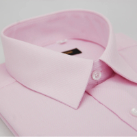 【金安德森】粉色斜紋長袖襯衫-fast