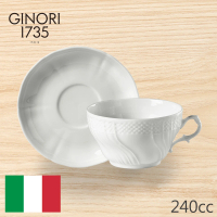 【RICHARD GINORI】VeGi/白瓷紋/茶杯+底碟(義大利第一名瓷)