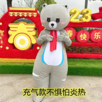 Inflatable Popular Bear Rilakkuma Mascot Costume Cosplay Animal Doll Birthday Gift Teddy Bear Costumes