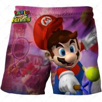 Super Mario Shorts Cartoon 3 to 14 Years Old Children's Short Pants Boys Shorts Kids Summer Beach Shorts Birthday Party Costume