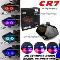 Lampu Stop Vixion New Running LED Coloseum Stoplamp CR7 7 Mode Animasi Otomatis Welcome CR7