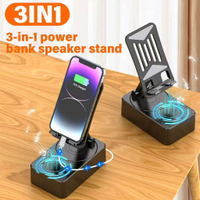 3-in-1 Stand Holder Bluetooth V5.3 Speaker Multifunctional Desktop Live Broadcast Stand Speaker Phon