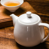 阿七|現代中式白色骨瓷茶壺陶瓷大號小號單壺花茶壺沏茶壺帶過濾1入