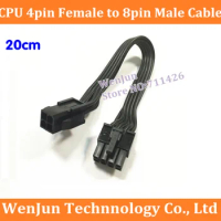 High Quality 20cm ATX mainboard Power Supply Adapter Cable CPU 4Pin Female to 8Pin Male Dual extension cord Parallel Wire