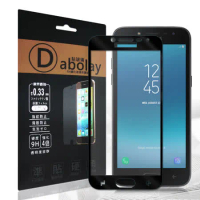 全膠貼合 三星 Samsung Galaxy J4 滿版疏水疏油9H鋼化頂級玻璃膜(黑) 玻璃保護貼