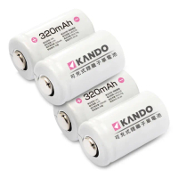 【KANDO】CR2 可充鋰電池 4入(CR2R 3V 拍立得 可充電 電池 遙控器 四入組)