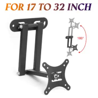 17 to 32 Inch Adjustable TV Wall Mount Bracket 180 Degree Left and Right Swing Retractable LCD TV Monitor Wall Mount Brackets