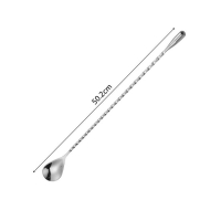 不銹鋼長吧勺雞尾酒攪拌棒（水滴吧勺銀色-50.2cm-【2個裝】） 