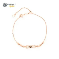 UBS Gold Gelang Emas Brigita - Kdg0451 - 17k Adj 19cm-Rose Gold