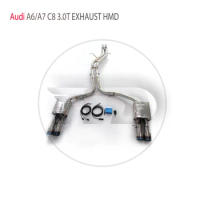 HMD Stainless Steel Exhaust System Performance Catback for Audi A6 A7 C8 3.0T Auto Accesorios Electronic Valve Muffler