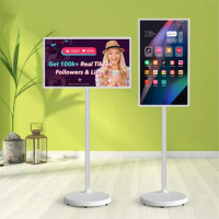 8G+128G 32 inch Smart Android TV With Wheeled Stand Battery Powered Touch Screen Standbyme 8-Core Powerful CPU