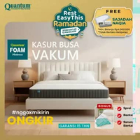 Quantum Kasur Busa Vakum Bonus Sprei & Bantal [FREE ONGKIR JAWA BALI] Tebal 30cm 180 x 200
