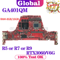 KEFU GA401Q Mainboard For ASUS GA401QM GA401QC GA401QE GA401QEC Laptop Motherboard R5 R7 R9 RTX3060/V6G RTX3050/RTX3050Ti-V4G