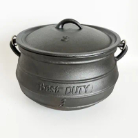 8L Best Duty Cast Iron Dutch Oven Three Legs Cauldron South Africa Potjie Pot Cast Iron Soup Pot for Outdoor Camping