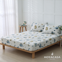 HOYACASA 100%天絲枕套床包三件組-恐龍星球(加大)