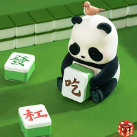 【52TOYS】 Panda Limited Edition Panda Mahjong Toys Gift Tabletop Decorations for Friends and Girlfriends New Year Gifts