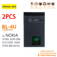 Wholesale Battery bl-4u for Nokia 8800 Arte 206 3120 5250 5330 5530 C5-03 E66 E75 bl 4u 1000mAh rechargeable high qulity Battery
