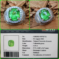 natural tsavorite garnet 4.15 crt Fresh Color Luster mantap memo GRI