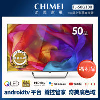 CHIMEI 奇美 福利品-50型 4K QLED Android液晶顯示器_不含視訊盒(TL-50Q100_福利品)