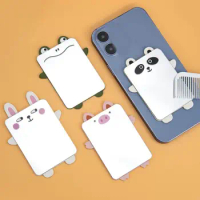 Acrylic Phone Back Sticker Creative Rabbit Animal Panda Make-up Mirror Mini Cosmetic Mirror