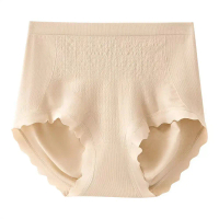 Women's Plus Size High-Waist Underwear Panties, Seluar dalam seamless wanita, Selesa dan bernafas, P