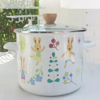 Enamel Soup Pot Thickened Tall Pot 18cm26cm Enamel Pot Thickened Steamer Large Stew Pot Rice Bucket Pickled Vegetables Steamer